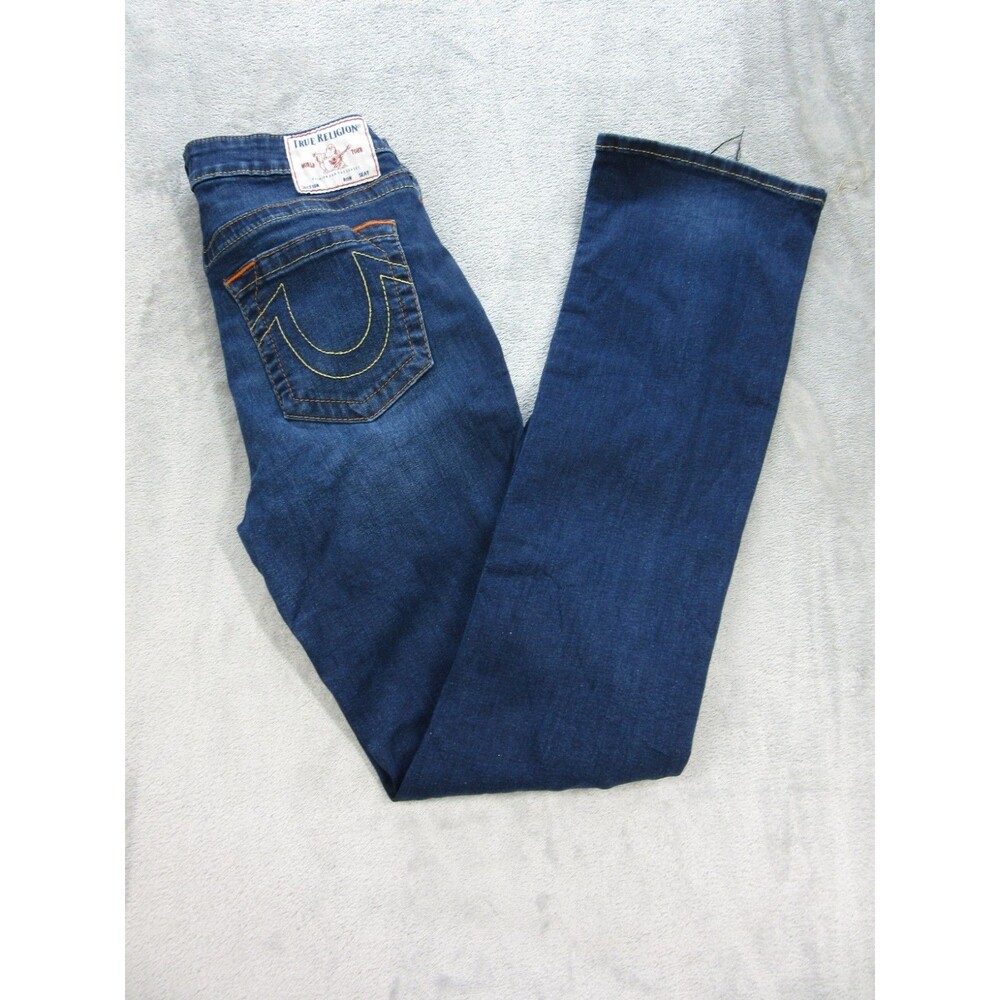 True Religion Jeans Women’s Sz. 30 Becca Mid Rise Bootcut Dark Wash Blue